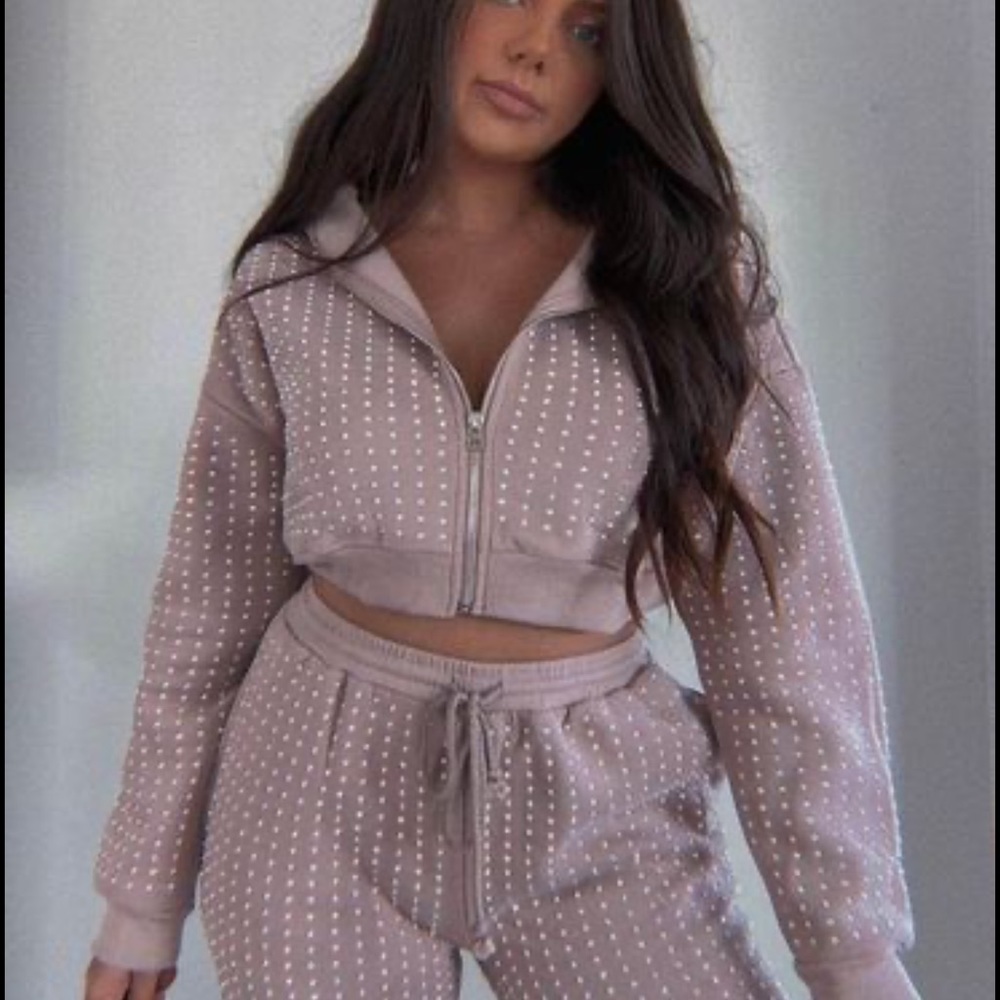Dusty Rose Diamond Lounge Set